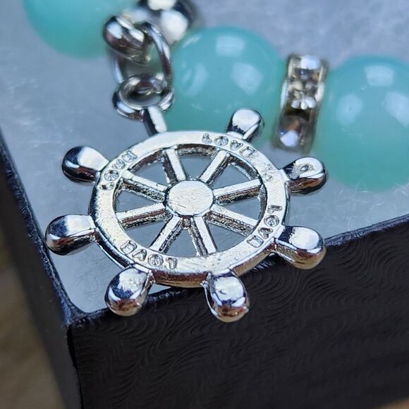 🔹️NWOT Aqua Bead & Nautical Charms Bracelet - Picture 5 of 14